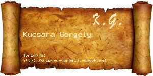 Kucsara Gergely névjegykártya