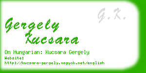 gergely kucsara business card